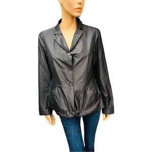 Lilith Paris Gray Charcoal Buttons Down Closure Jacket Size L Long Sleeves 100%